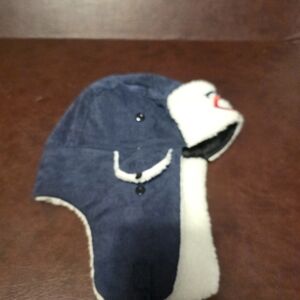 Cozy Blue and White Kids Winter Hat